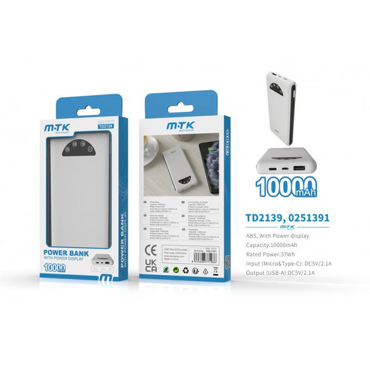 10000mAh Power Bank, 5V2A with LED indicator