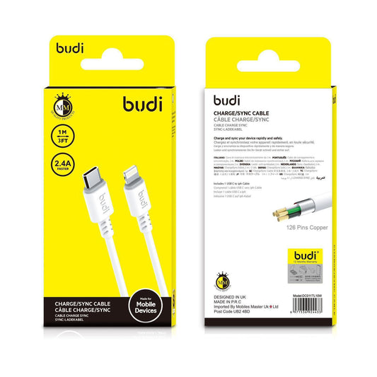 budi USB-C to Lightning Charge/Sync Cable
