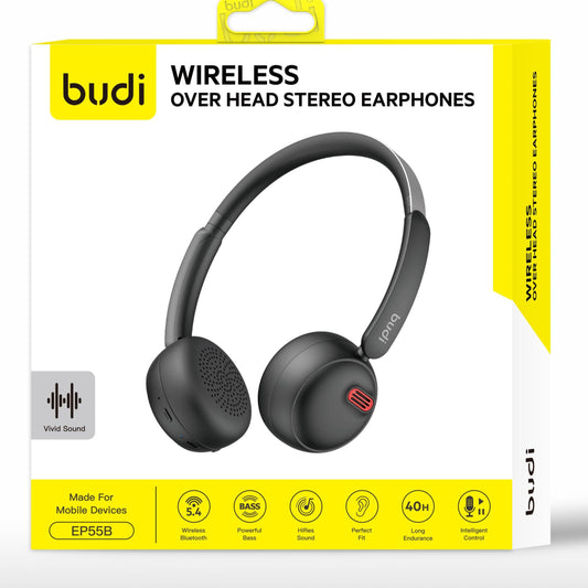 budi EP55B Wireless Over Head Stereo Earphones